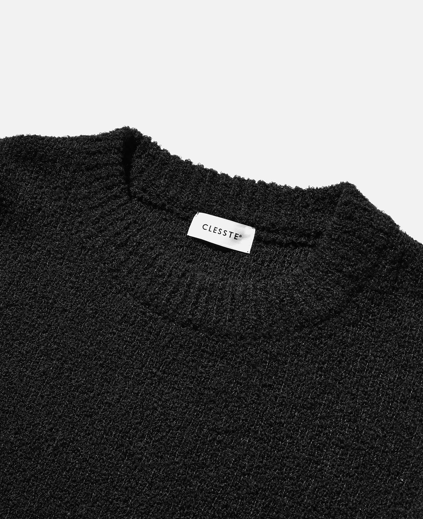 Slub Pile Knit Pullover (Black) - Image 3