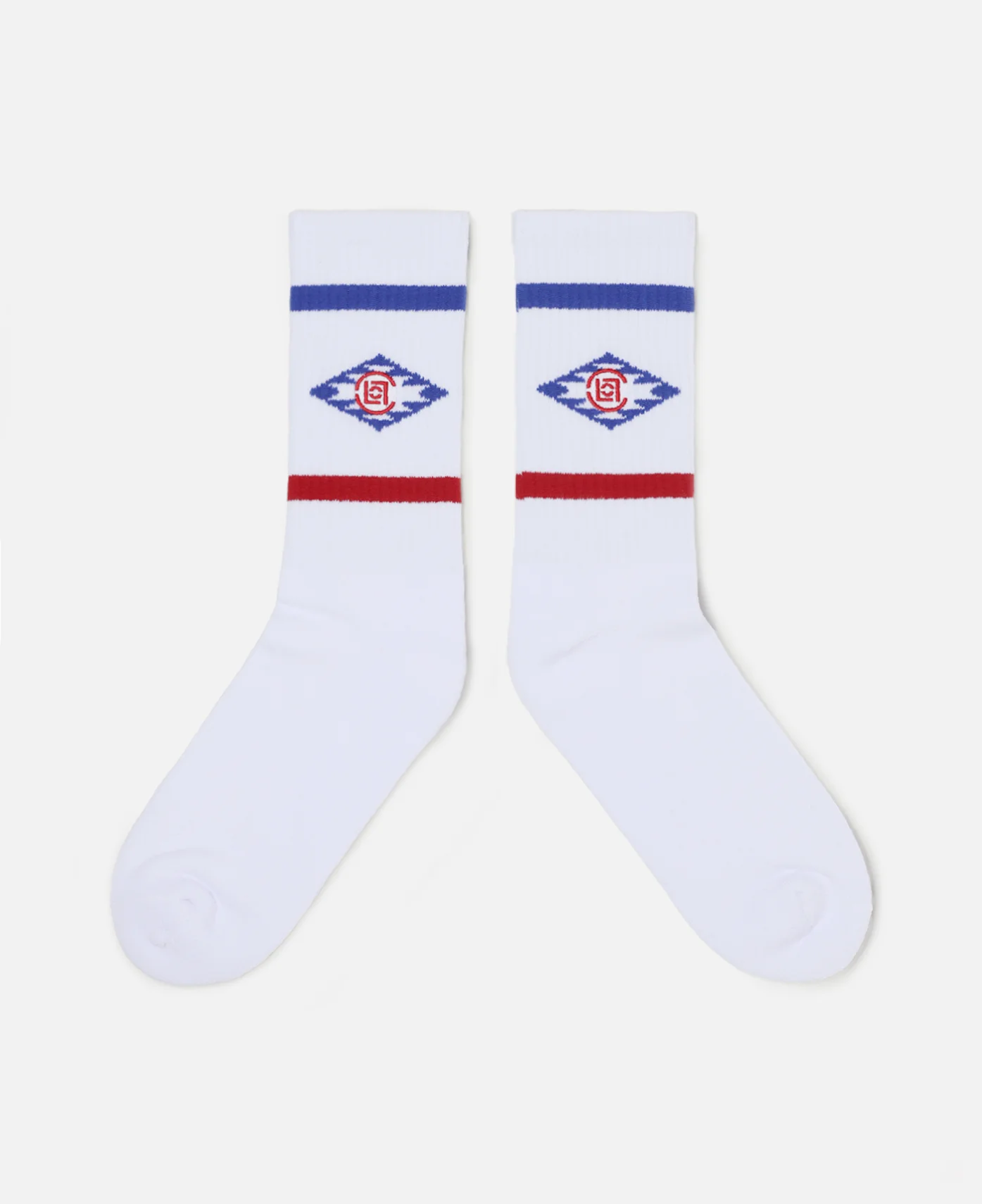 Ethnic Pattern Socks (White/Navy) - Image 7
