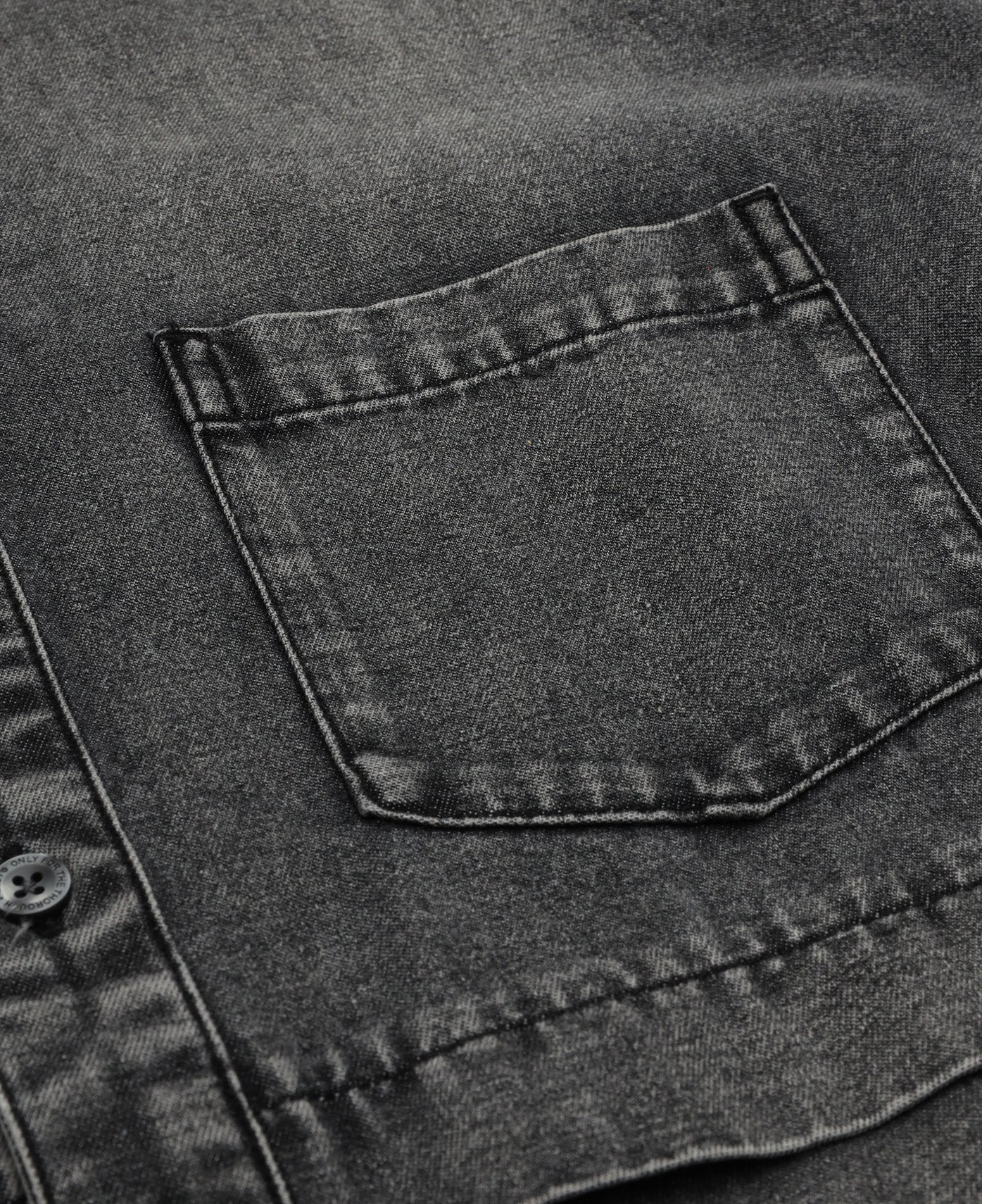 Washed Oversize Shirt (Grey) - Image 3