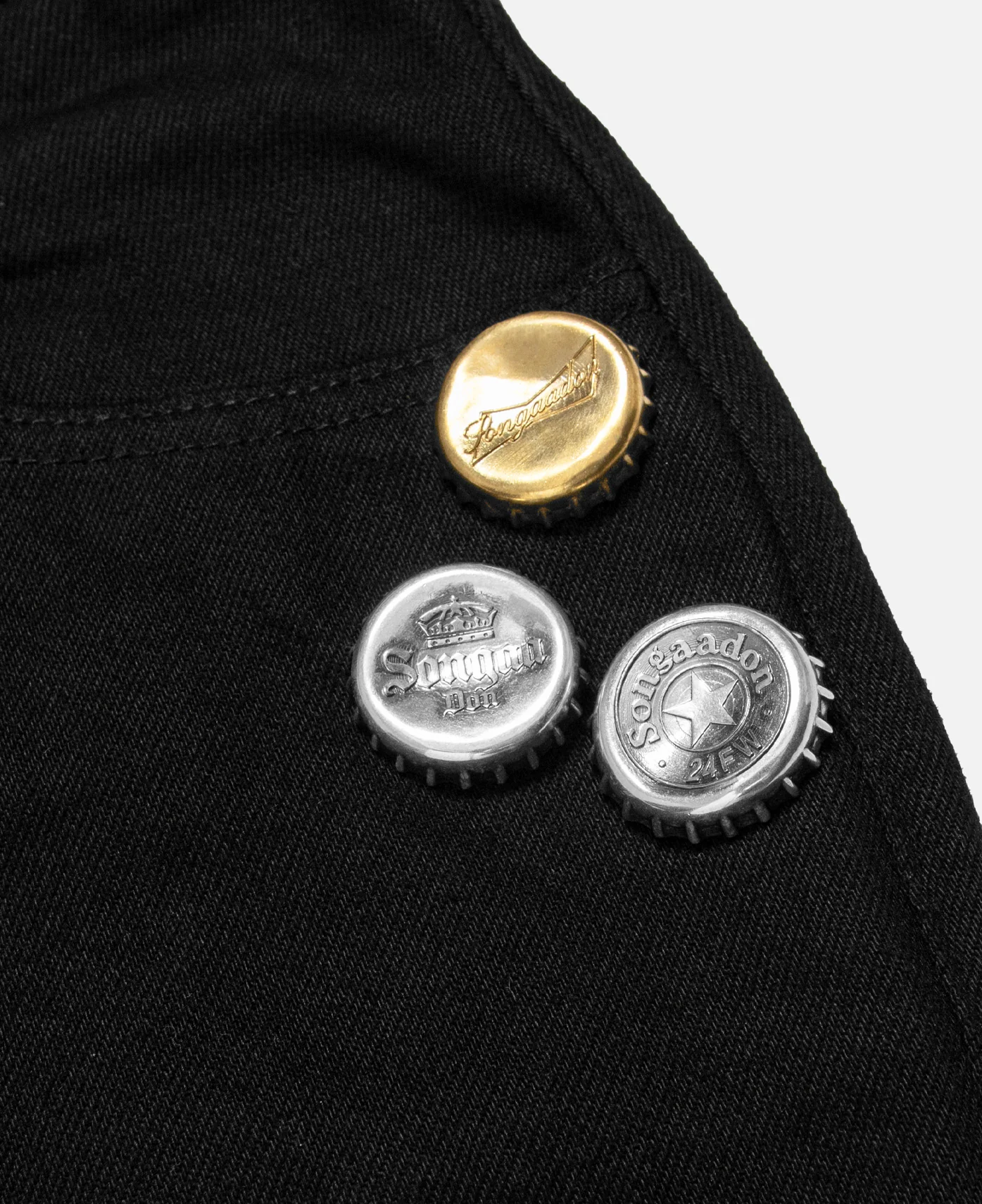 Bottle Cap Pants.1 (Black) - Image 5
